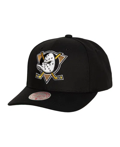 Mitchell & Ness Men's  Black Anaheim Ducks Team Ground Pro Adjustable Hat