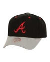 Mitchell & Ness Men's  Black Atlanta Braves Bred Pro Adjustable Hat In Black