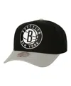 Mitchell & Ness Men's  Black, Gray Brooklyn Nets Soul Xl Logo Pro Crown Snapback Hat In Black,gray
