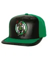 Mitchell & Ness Men's  Black, Kelly Green Boston Celtics Day One Snapback Hat In Black,kelly Green
