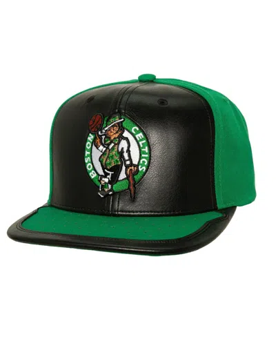 Mitchell & Ness Men's  Black, Kelly Green Boston Celtics Day One Snapback Hat In Black,kelly Green