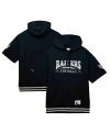 Mitchell & Ness Men's  Black Las Vegas Raiders Pre-game Short Sleeve Pullover Hoodie In Black