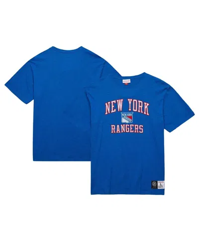 MITCHELL & NESS MEN'S MITCHELL & NESS BLUE NEW YORK RANGERS LEGENDARY SLUB T-SHIRT