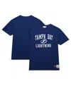 MITCHELL & NESS MEN'S MITCHELL & NESS BLUE TAMPA BAY LIGHTNING LEGENDARY SLUB T-SHIRT