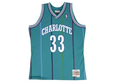 Pre-owned Mitchell & Ness Men's  Charlotte Hornets Road 199293 Alonzo Mourning Swingman Jersey In Teal