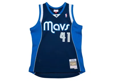 Pre-owned Mitchell & Ness Men's  Dirk Nowitzki Dallas Mavericks 201112 Swingman Jersey In Astros Blue