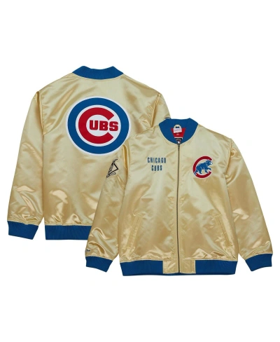 Mitchell & Ness Men's  Gold Chicago Cubs Og 2.0 Lightweight Satin Full-zip Jacket