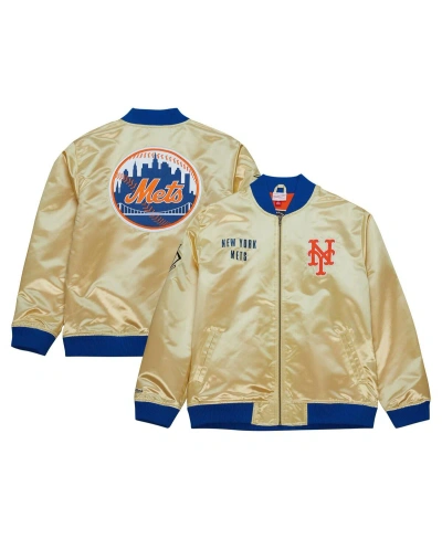 Mitchell & Ness Men's  Gold New York Mets Og 2.0 Lightweight Satin Full-zip Jacket