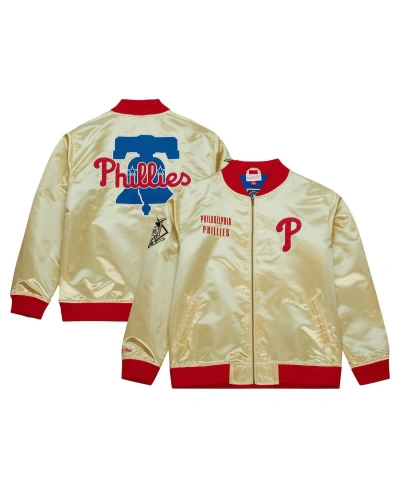 Mitchell & Ness Men's  Gold Philadelphia Phillies Og 2.0 Lightweight Satin Full-zip Jacket