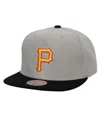 Mitchell & Ness Men's  Gray Pittsburgh Pirates Cooperstown Collection Away Snapback Hat In Gray