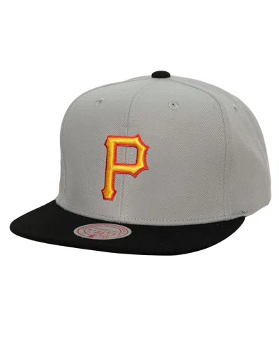 Mitchell & Ness Men's  Gray Pittsburgh Pirates Cooperstown Collection Away Snapback Hat