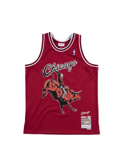 Pre-owned Mitchell & Ness Men's  Juice Wrld X Chicago Bulls Swingman Jersey In Red