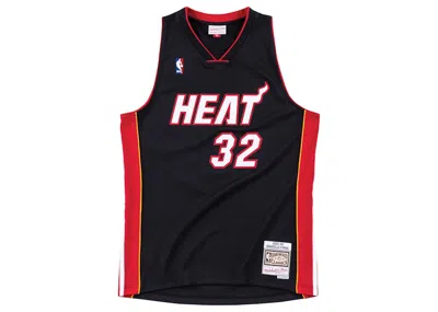 Pre-owned Mitchell & Ness Men's  Miami Heat Road 200506 Shaquille O'neal Swingman Jersey In Black