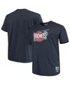 MITCHELL & NESS MEN'S MITCHELL & NESS NAVY DISTRESSED HOUSTON ROCKETS BIG AND TALL HARDWOOD CLASSICS VINTAGE-LIKE LO