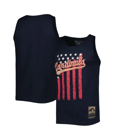 Mitchell & Ness Men's  Navy St. Louis Cardinals Cooperstown Collection Stars And Stripes Tank Top