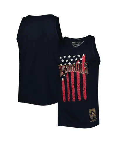 Mitchell & Ness Men's  Navy Washington Nationals Cooperstown Collection Stars And Stripes Tank Top