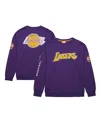 Mitchell & Ness Men's  Purple Los Angeles Lakers Hardwood Classics There And Back Pullover Sweatshirt In Purple