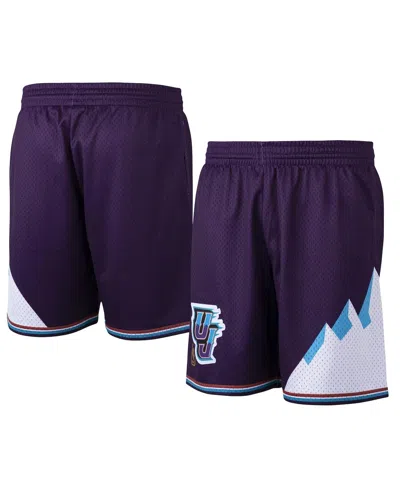 Mitchell & Ness Men's  Purple Utah Jazz Hardwood Classics Primary Logo Swingman Shorts