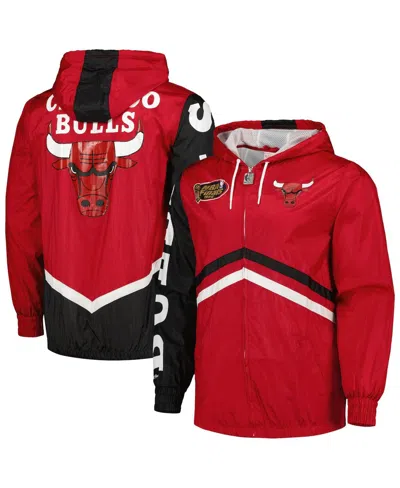 Mitchell & Ness Men's  Red Chicago Bulls Undeniable Full-zip Windbreaker Jacket