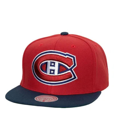 Mitchell & Ness Men's  Red Montreal Canadiens Core Team Ground 2.0 Snapback Hat