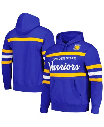 Mitchell & Ness Men's  Royal Golden State Warriors Head Coach Pullover Hoodie