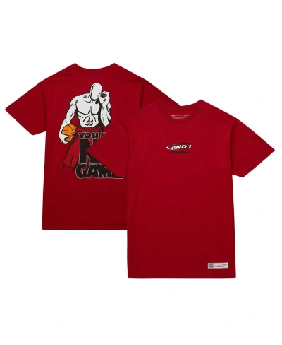 Mitchell & Ness Men's  Scarlet And 1 No Game T-shirt