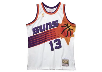 Pre-owned Mitchell & Ness Men's  Steve Nash Phoenix Suns 199697 Swingman Jersey In White