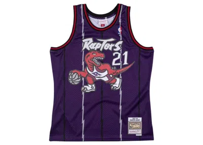 Pre-owned Mitchell & Ness Men's  Toronto Raptors 199899 Marcus Camby Swingman Jersey In Purple