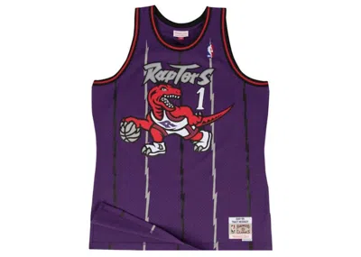 Pre-owned Mitchell & Ness Men's  Toronto Raptors Road 199899 Tracy Mcgrady Swingman Jersey In Purple