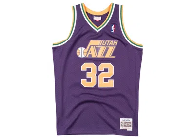 Pre-owned Mitchell & Ness Men's  Utah Jazz 199192 Karl Malone Swingman Jersey In Purple