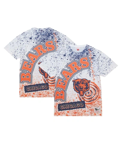 Mitchell & Ness Men's  White Chicago Bears Team Burst Sublimated T-shirt
