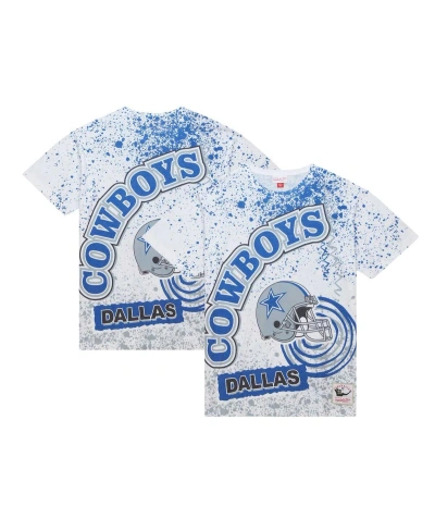 Mitchell & Ness Men's  White Dallas Cowboys Team Burst Sublimated T-shirt