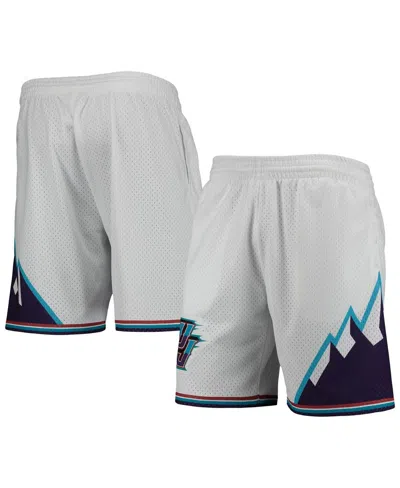 Mitchell & Ness Men's  White Utah Jazz 1996-97 Hardwood Classics Swingman Shorts