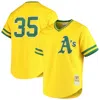Mitchell & Ness Men's Mlb Authentic Rickey Henderson Oakland Jersey In Yellow In Yellow