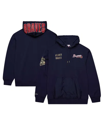 Mitchell & Ness Men's Navy Atlanta Braves Team Og 2.0 Current Logo Pullover Hoodie