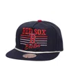 Mitchell & Ness Men's Navy Boston Red Sox Radiant Lines Deadstock Snapback Hat In Navy
