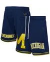 Mitchell & Ness Navy Michigan Wolverines Team Origins Mesh Shorts In Blue