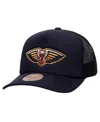 Mitchell & Ness Men's Navy New Orleans Pelicans Core Evergreen Otc Trucker Adjustable Hat