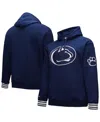 Mitchell & Ness Men's Navy Penn State Nittany Lions Chainstitch Fleece Pullover Hoodie In Navy