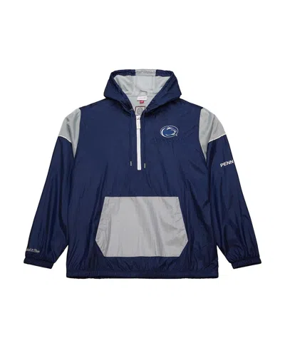 Mitchell & Ness Men's Navy Penn State Nittany Lions Team 3.0 Anorak Half-zip Hoodie Sweatshirt