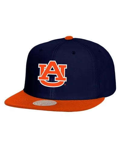 Mitchell & Ness Men's Navy/orange Auburn Tigers 2-tone 2.0 Snapback Hat