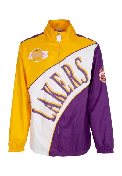 Mitchell & Ness Men's Nba Arched Retro Lined Windbreaker Loslak Multi/white Windbreaker Jacket