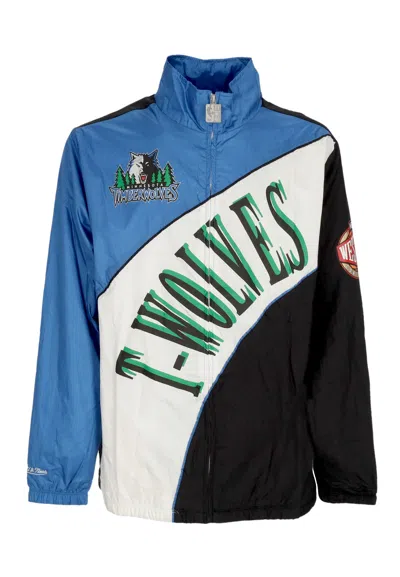 Mitchell & Ness Men's Nba Arched Retro Lined Windbreaker Mintim Multi/white Windbreaker Jacket