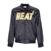 Mitchell & Ness Men's Nba Big Face 4.0 Satin Jacket Hardwood Classics Miahea In Black/original Team Colors