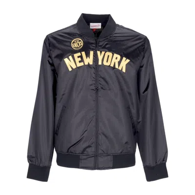 Mitchell & Ness Men's Nba Big Face 4.0 Satin Jacket Hardwood Classics Neykni Black/original Team Colors