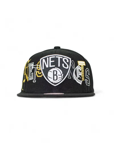 Mitchell & Ness Men's Nba Brooklyn Nets Hype Type Snapback Cap In Black