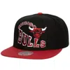 Mitchell & Ness Men's Nba Chicago Bulls Crooked Path Snapback Cap In Black In Black