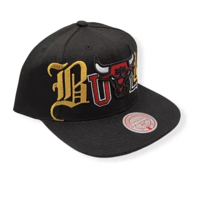 Mitchell & Ness Men's Nba Chicago Bulls Hype Type Snapback Cap In Black