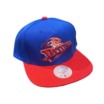 Mitchell & Ness Men's Nba Detroit Pistons Reload 2.0 Snapback Cap In Blue/red