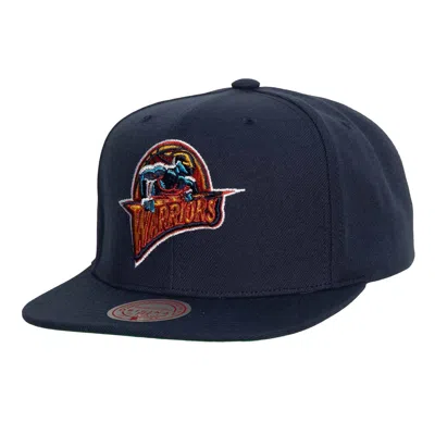 Mitchell & Ness Men's Nba Golden State Warriors Conference Patch Snapback Cap In Navy In Blue